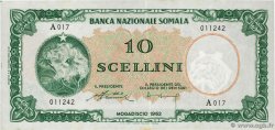 10 Scellini SOMALIE  1962 P.02a pr.SPL