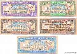5 à 50 Shillings Lot SOMALILAND  1996 P.10, P.14 au P.17a ST