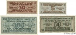 5 à 100 Karbowanez UKRAINE  1942 P.051...55 NEUF