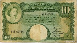 10 Shillings EAST AFRICA  1958 P.38 F