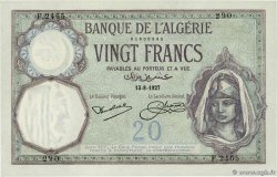 20 Francs ALGERIA  1927 P.078b