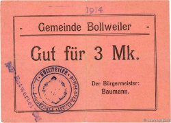 3 Mark ALLEMAGNE Bollweiler 1914 