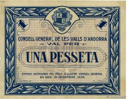 1 Pesseta ANDORRE  1936 P.01 fVZ
