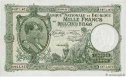 1000 Francs - 200 Belgas BELGIQUE  1943 P.110 pr.NEUF