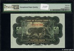 50 Francs Spécimen CONGO BELGA  1946 P.16ds q.FDC
