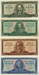 1, 5, 10 et 20 Pesos Spécimen CUBA  1961 P.CS01-02 VF - XF