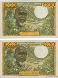 1000 Francs Lot WEST AFRICAN STATES  1969 P.103Af AU