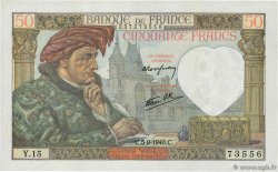 50 Francs JACQUES CŒUR FRANCE  1940 F.19.02 SPL