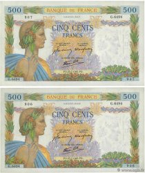500 Francs LA PAIX Consécutifs FRANCIA  1942 F.32.38 SC+