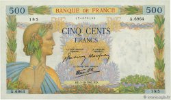 500 Francs LA PAIX FRANCIA  1942 F.32.41 SC+