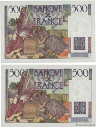 500 Francs CHATEAUBRIAND Consécutifs FRANCE  1945 F.34.03 AU