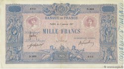 1000 Francs BLEU ET ROSE FRANCE  1917 F.36.31 TTB