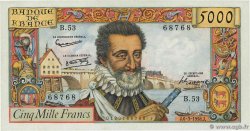 5000 Francs HENRI IV Numéro spécial FRANCIA  1958 F.49.06 SPL
