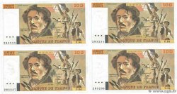 100 Francs DELACROIX modifié Consécutifs FRANCE  1984 F.69.08a AU