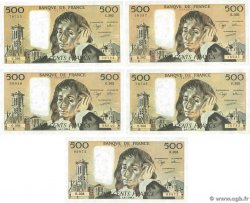 500 Francs PASCAL Lot FRANCE  1989 F.71.42 VF