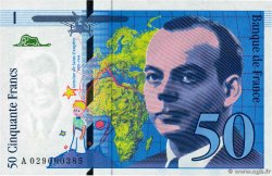50 Francs SAINT-EXUPÉRY modifié Petit numéro FRANCE  1996 F.73.02 UNC
