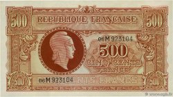 500 Francs MARIANNE fabrication anglaise FRANCE  1945 VF.11.02 UNC-