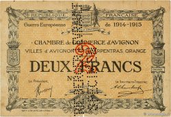 2 Francs Spécimen FRANCE regionalism and miscellaneous Avignon 1915 JP.018.09(var)