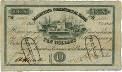 10 Dollars - 2 Pounds Annulé MAURITIUS  1842 PS.122 BC+