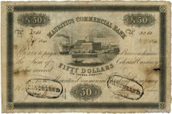 50 Dollars - 10 Pounds Sterling Annulé MAURITIUS  1840 PS.126 fSS
