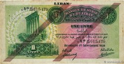 1 Livre LIBANO  1939 P.026b MBC