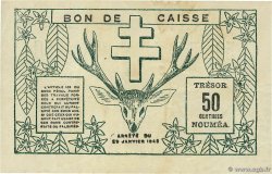 50 Centimes NEW CALEDONIA  1943 P.54 XF-