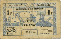 1 Franc NOUVELLE CALÉDONIE  1943 P.55b RC+