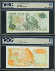 20 et 50 Dollars Lot NOUVELLE-ZÉLANDE  1981 P.173a et P.174a SPL