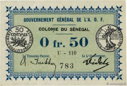 50 Centimes SENEGAL  1917 P.01c AU