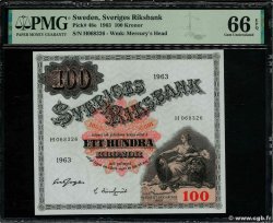 100 Kronor SWEDEN  1963 P.48 UNC