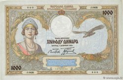 1000 Dinara Numéro spécial YUGOSLAVIA  1931 P.029 SC+