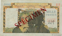 1000 Francs Spécimen AFRIQUE ÉQUATORIALE FRANÇAISE Brazzaville 1941 P.09s VF