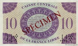 10 Francs Spécimen FRENCH EQUATORIAL AFRICA Brazzaville 1941 P.11s AU