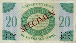 20 Francs Spécimen FRENCH EQUATORIAL AFRICA Brazzaville 1941 P.12s VF+