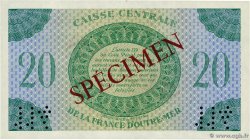 20 Francs Spécimen FRENCH EQUATORIAL AFRICA  1944 P.17as UNC