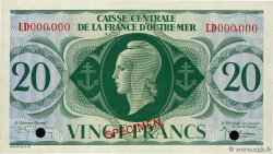 20 Francs Spécimen AFRIQUE ÉQUATORIALE FRANÇAISE  1944 P.17bs VZ+