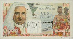 100 Francs La Bourdonnais Spécimen FRENCH EQUATORIAL AFRICA  1946 P.24s AU+
