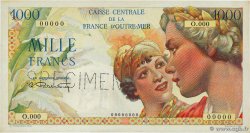 1000 Francs Union Française Spécimen FRENCH EQUATORIAL AFRICA  1947 P.26s AU+