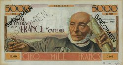 5000 Francs Schoelcher Spécimen AFRIQUE ÉQUATORIALE FRANÇAISE  1946 P.27s EBC
