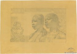 5000 Francs Dessin FRENCH WEST AFRICA  1950 P. AU