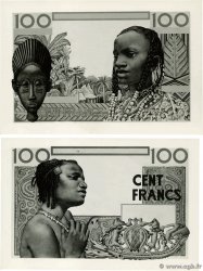 100 Francs Photo ESTADOS DEL OESTE AFRICANO  1950 P.02p FDC