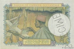 5 Francs Spécimen FRENCH WEST AFRICA  1941 P.25s UNC-