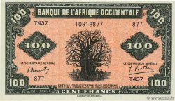 100 Francs FRENCH WEST AFRICA  1942 P.31a UNC