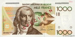 1000 Francs Spécimen BÉLGICA  1980 P.144s FDC