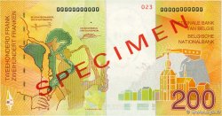 200 Francs Spécimen BELGIQUE  1995 P.148s NEUF