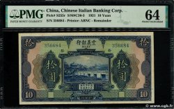 10 Yuan CHINA  1921 PS.0255r fST+