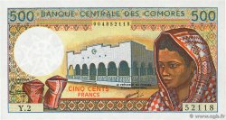 500 Francs COMORAS  1986 P.10a2 SC+
