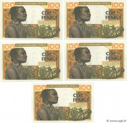 100 Francs Lot WEST AFRIKANISCHE STAATEN  1965 P.002b fST+