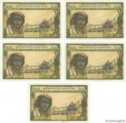 500 Francs Lot WEST AFRICAN STATES  1966 P.102Ae UNC-