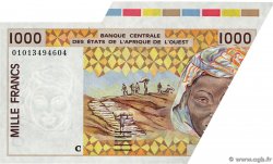 1000 Francs Fauté WEST AFRICAN STATES  2001 P.311Cl AU